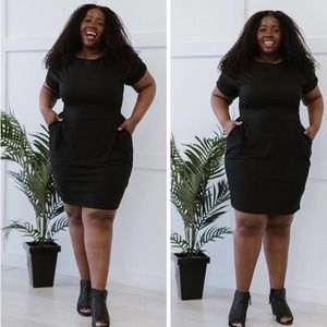 Black Tie Waist Mini Dress (Full Size Run)